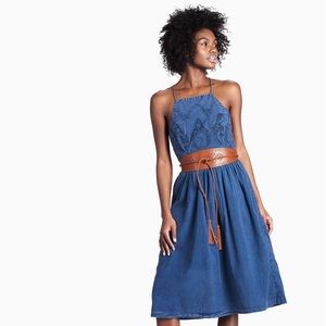 NWT Lucky Brand Schiffli Bib Dress